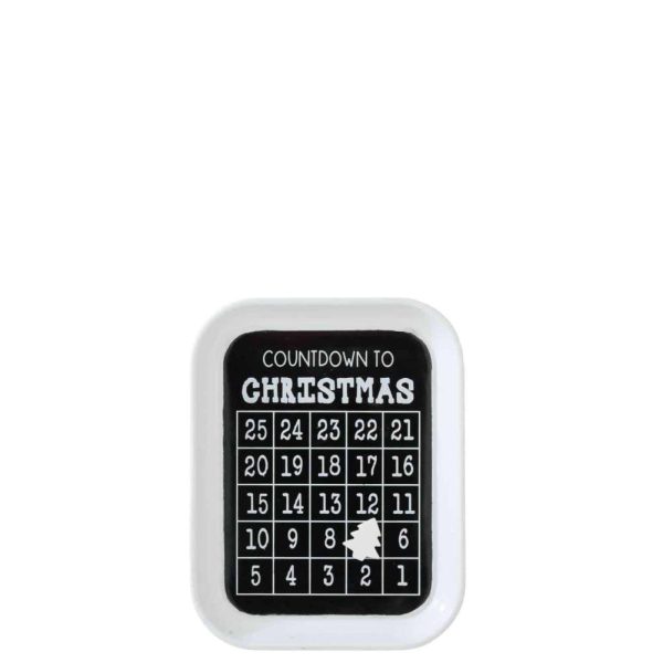 CALENDAR CHRISTMAS DECEMBER METAL BLACK