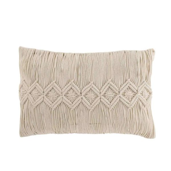 CUSHION LINEA MACRAME RECTANGLE COTTON OFF WHITE