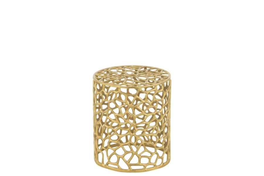 STOOL CYLINDER ALUMINIUM GOLD COLORED