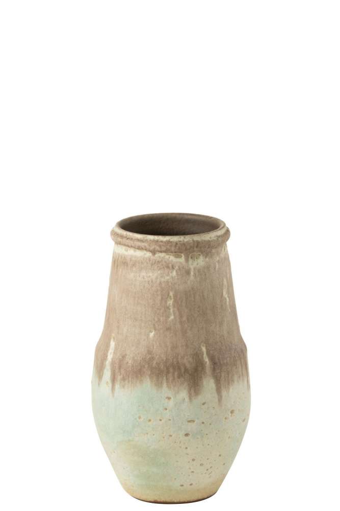 VASE NICE CERAMIC AQUA GREY SMALL