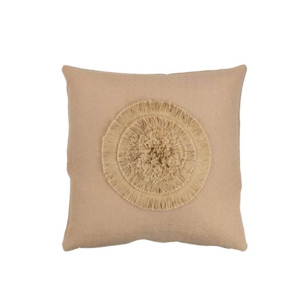 CUSHION SUN SQUARE POLYESTER BEIGE