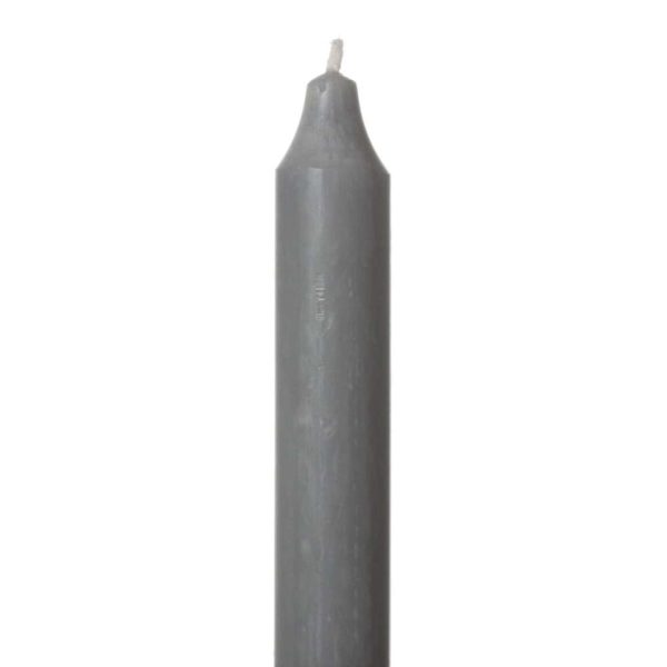 Kronelys Rustikk 2,2X30Cm 39 Lys Grå