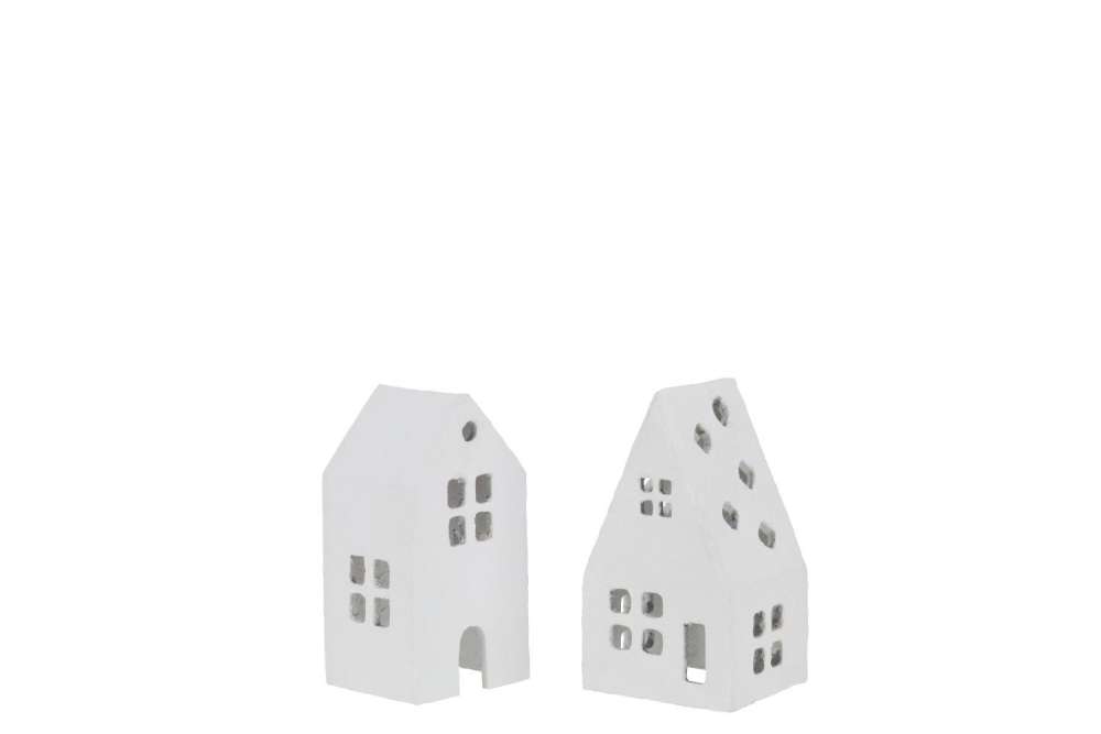 HOUSE COTTON MACHE WHITE ASSORTMENT OF 2
