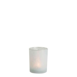 HURRICANE FEATHER GLASS WHITE MEDIUM