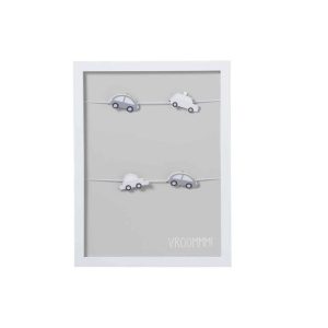 PHOTO FRAME WITH 4 CLIPS 4 AUTO WOOD GREY