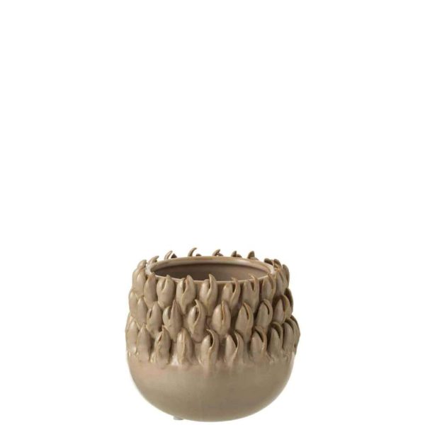 FLOWERPOT IBIZA CERAMIC GREY LARGE