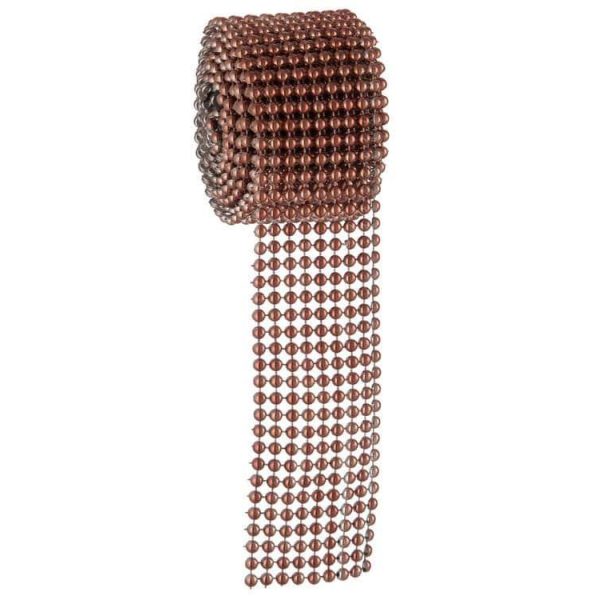 RIBBON STUDS BALL PLASTIC COPPER SMALL 6X180CM