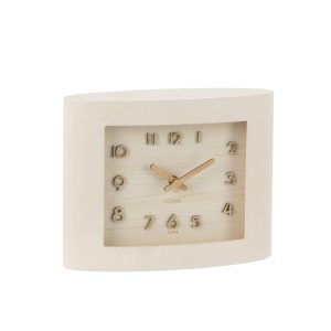 TABLE CLOCK RECTANGLE PLYWOOD/MDF WHITE