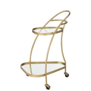 TROLLEY TRIANGLE METAL/MIRROR GOLD