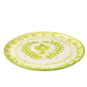 PLATE GRANADA CERAMIC WHITE/GREEN