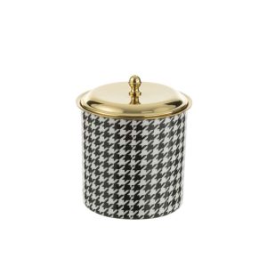 ICE BUCKET PIED-DE-POULE STAINLESS STEEL GOLD COLORED