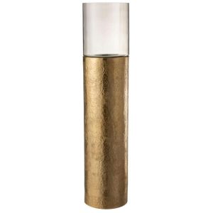 TEALIGHT HOLDER MILA ALUMINIUM/GLASS GOLD