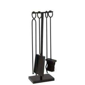 FIREPLACE TOOLS RING METAL NOIR