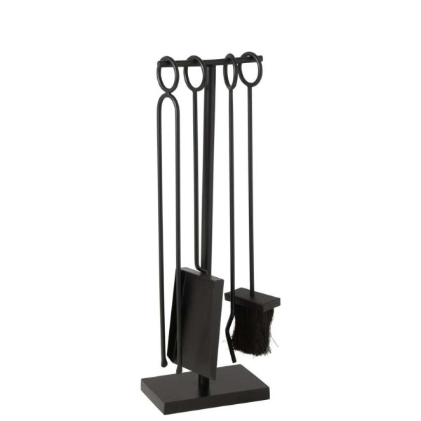 FIREPLACE TOOLS RING METAL NOIR
