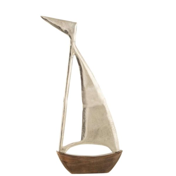 BOAT ALUMINIUM/MANGO SILVER/NATURAL LARGE