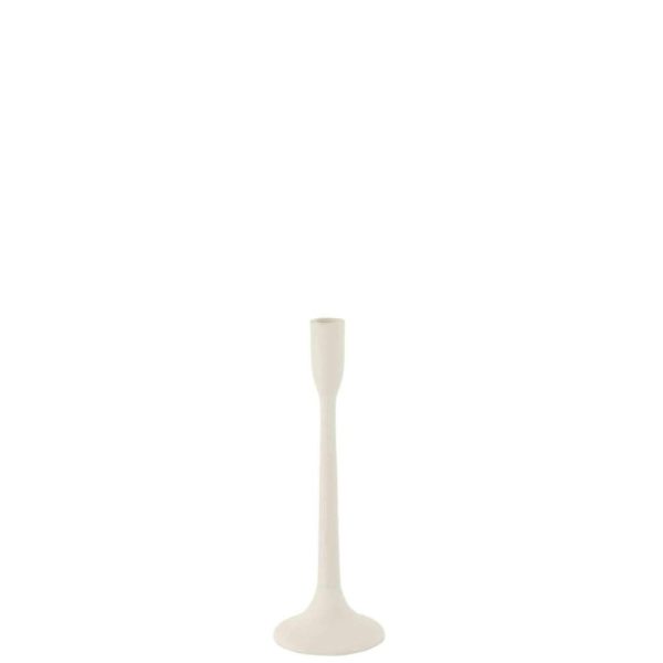 CANDLEHOLDER METAL MATTE WHITE SMALL
