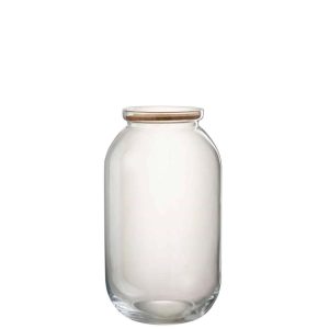 POT ROXY DECORATIVE GLASS/CORK TRANSPARENT LARGE