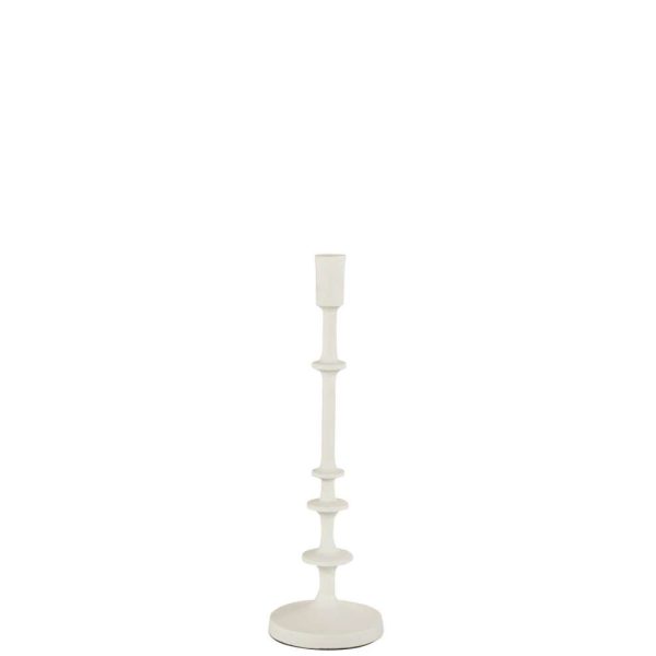 CANDLEHOLDER IZY ALUMINIUM WHITE LARGE