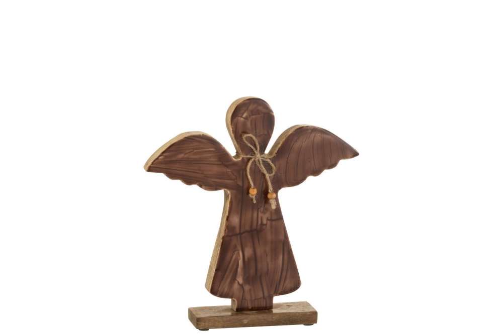 ANGEL ON FOOT VARNISHED BROWN LARGE