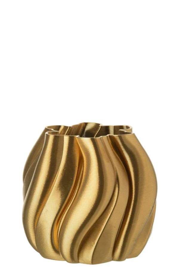 VASE 3D PRINTING IRREGULAR PORCELAIN GOLD COLORED