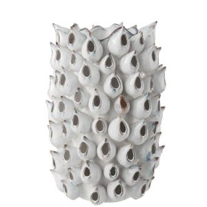 VASE ANEMONE HIGH EARTHENWARE BLUE LARGE