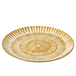 PLATE JAM PORCELAIN WHITE/OCHRE