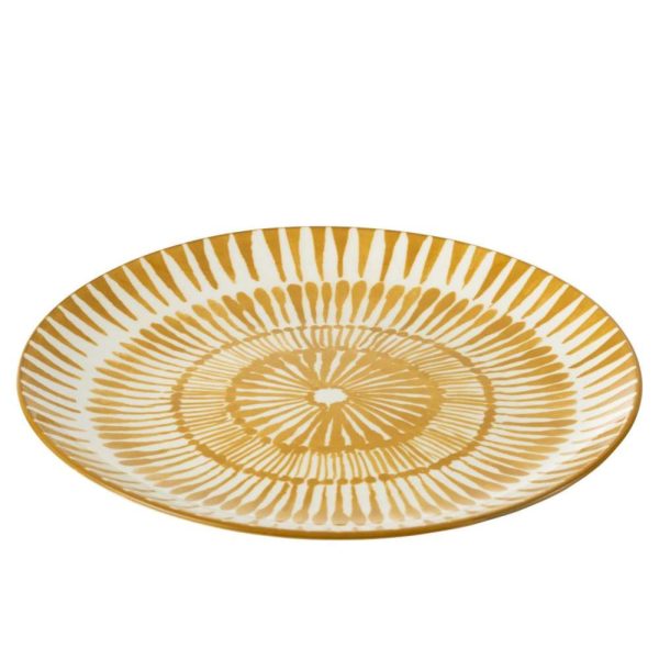 PLATE JAM PORCELAIN WHITE/OCHRE