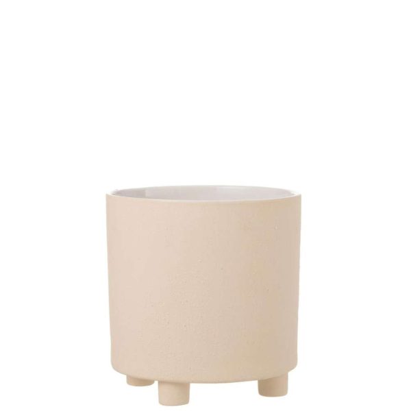 FLOWERPOT SAND CERAMIC BEIGE LARGE