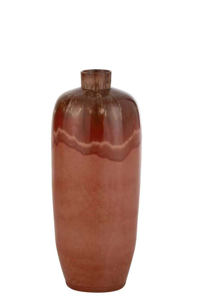 VASE ALINE CERAMIC RUST BROWN MEDIUM