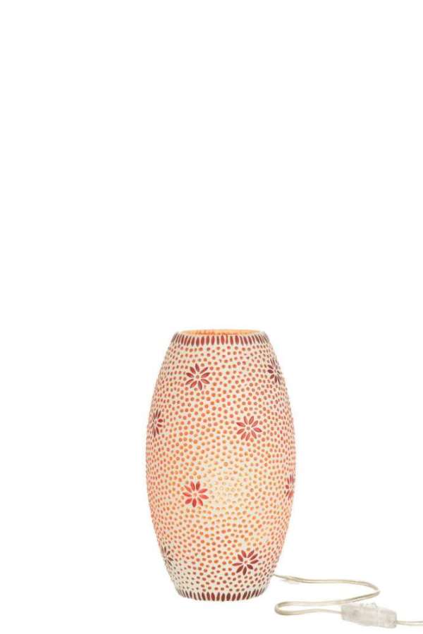 LAMP BRAM GLASS ORANGE MEDIUM