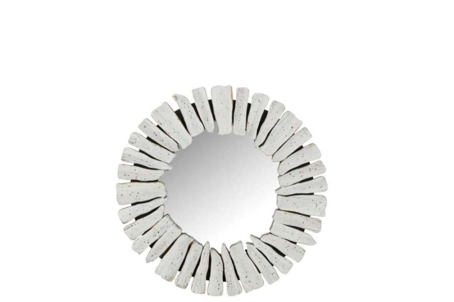 MIRROR VACAY WOOD WHITE SMALL