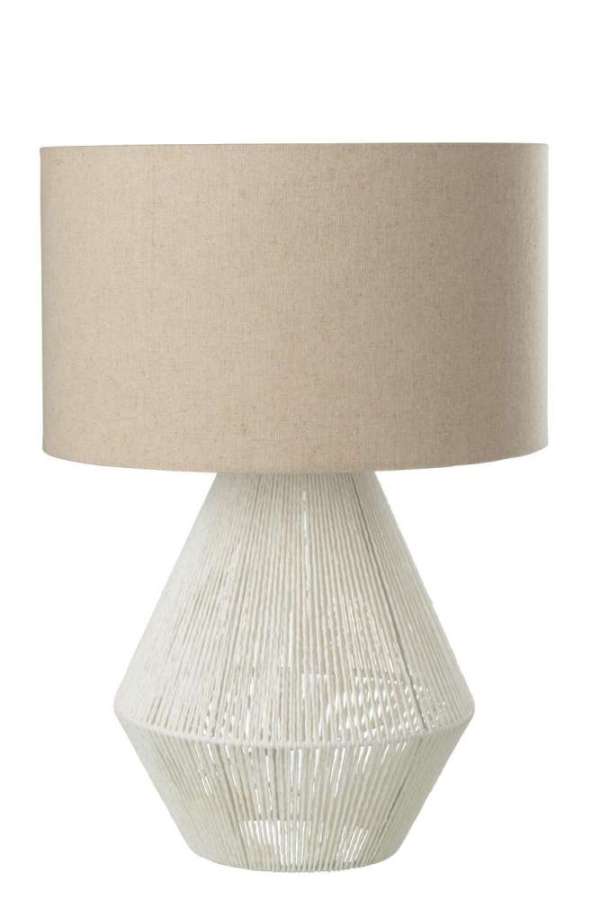 TABLE LAMP STRING JUTE WHITE