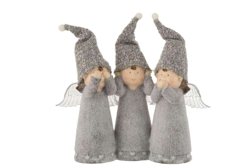 ANGEL 3PARTS SEE/HEAR/SPEAK NO EVIL PORZ GREY