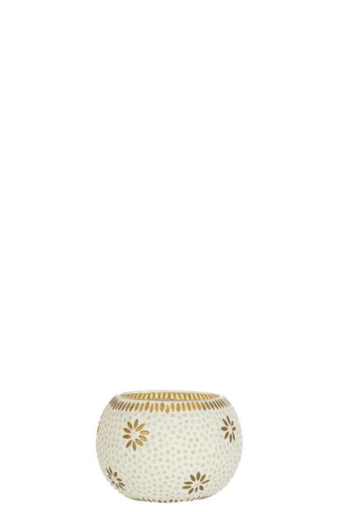 CANDLE HOLDER BRAM GLASS YELLOW LARGE