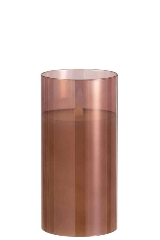 LEDLAMP SHINING GLASS BROWN MEDIUM