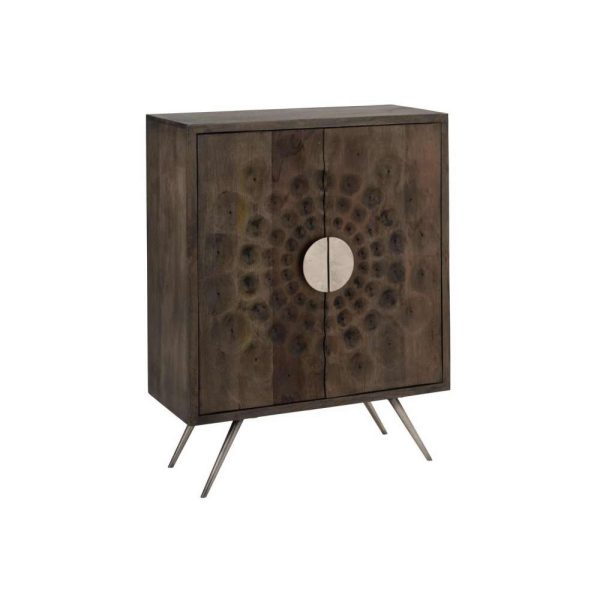 CUPBOARD 2DOORS ETNIC MANGO WOOD BROWN