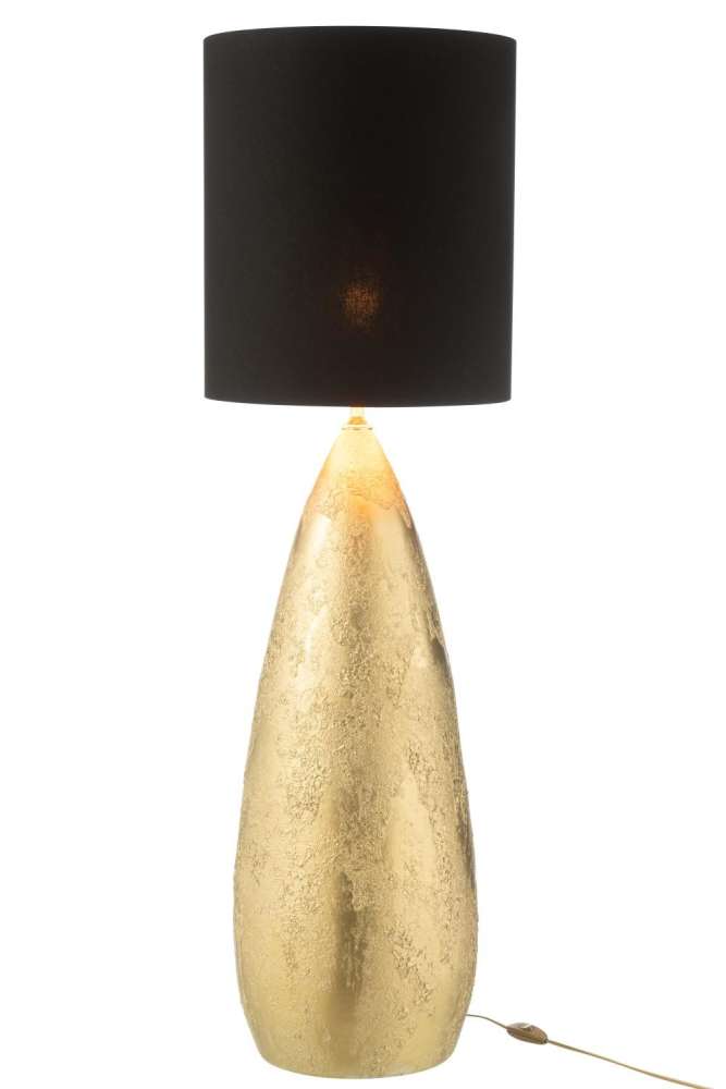 LAMP+SHADE DROP CERAMIC GOLD LARGE