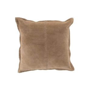 CUSHION STICHING SQUARE LEATHER BEIGE