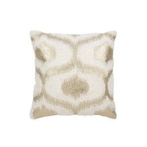 CUSHION FOIL PRINT COTTON WHITE/GOLD