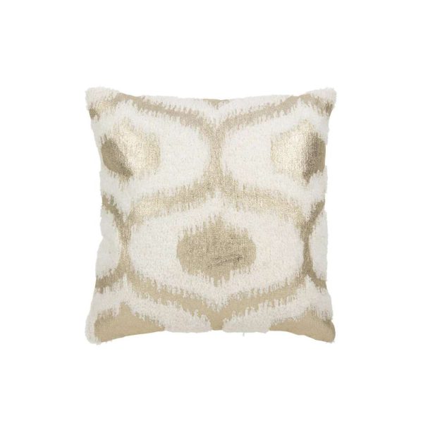 CUSHION FOIL PRINT COTTON WHITE/GOLD