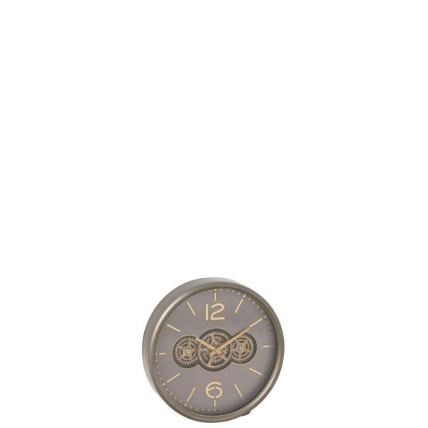 CLOCK GEARS  MDF GREY/GOLD SMALL