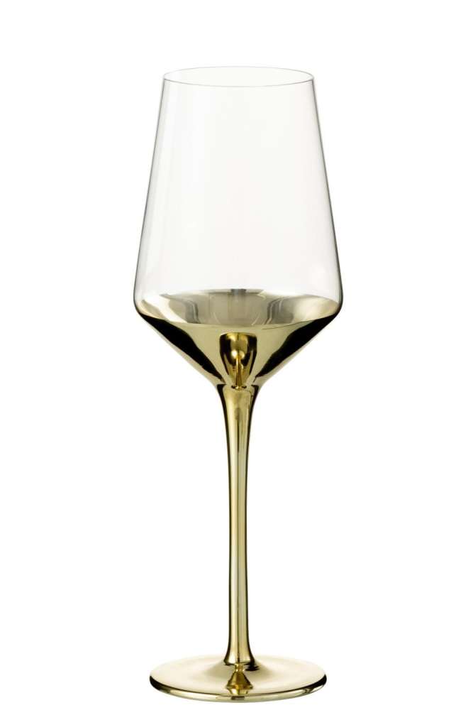 WINE GLASS GLASS GOLD/TRANSPARENT