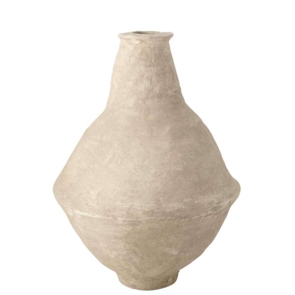 VASE EXTRA-LARGE CHAD PAPIER MACHE WHITE