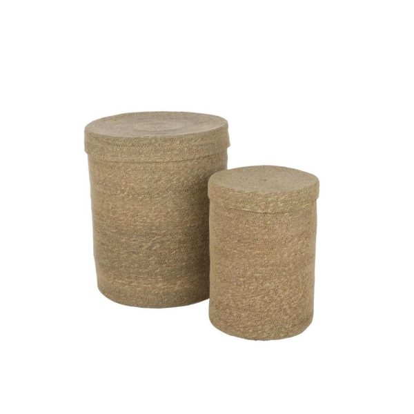 SET OF 2 BASKETS HIGH MARIE SEAGRASS NATURAL
