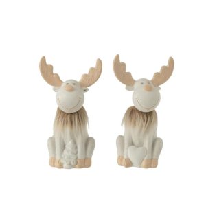 REINDEER FUR POLY BEIGE/WHITE LARGE ASSORTMENT OF 2