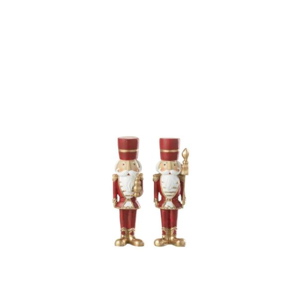 NUTCRACKER RESIN WHITE/RED SMALL ASSORTMENT OF 2