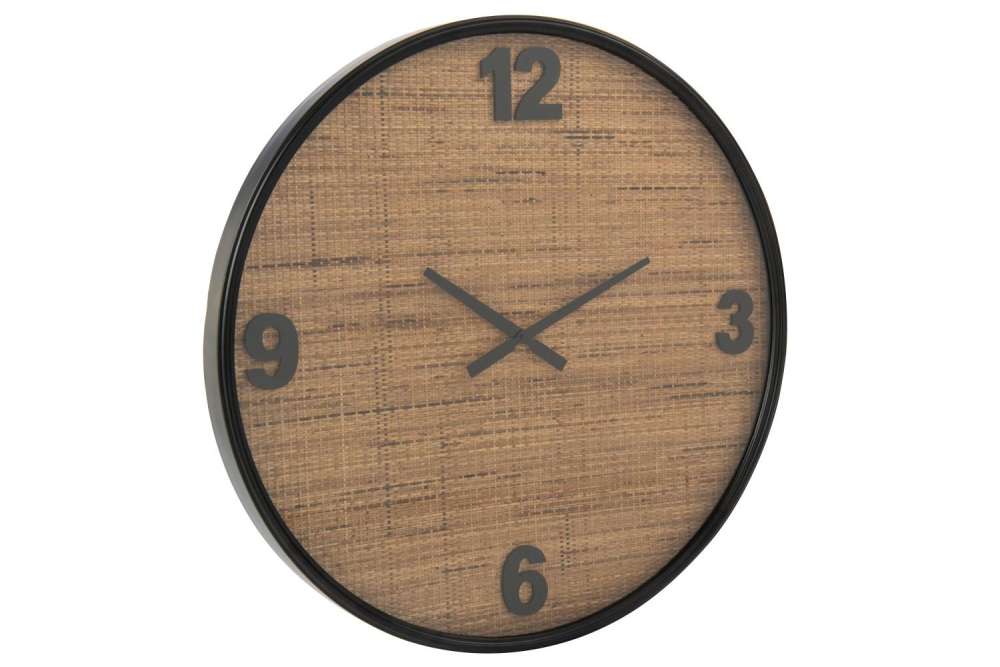 WALL CLOCK MDF BROWN/BLACK LARGE