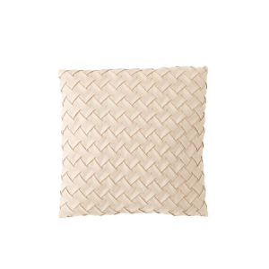 CUSHION WOVEN POLYESTER BEIGE