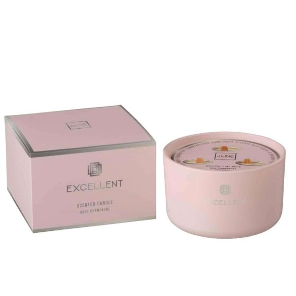SCENTED CANDLE EXCELLENT GLASS PINK  LARGE-40U