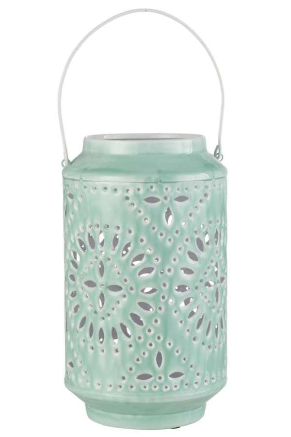 LANTERN HIGH PERFORATED IRON BLUE